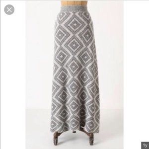 Anthropologie Moth Stacked Angles Maxi Skirt - L